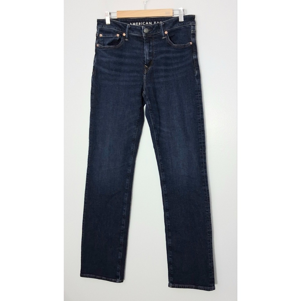 American Eagle Jeans Men's Size 32 X 36 Original Bootcut Airflex Dark Wash Preow